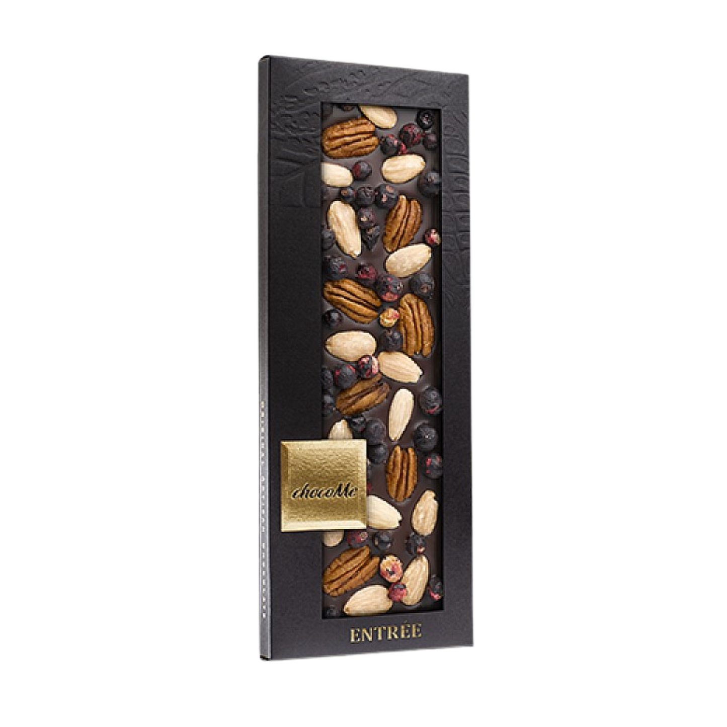 ChocoMe - 66% Dark Chocolate, Freeze-Dried Blackcurrant, Sicilian Almond, Pecan