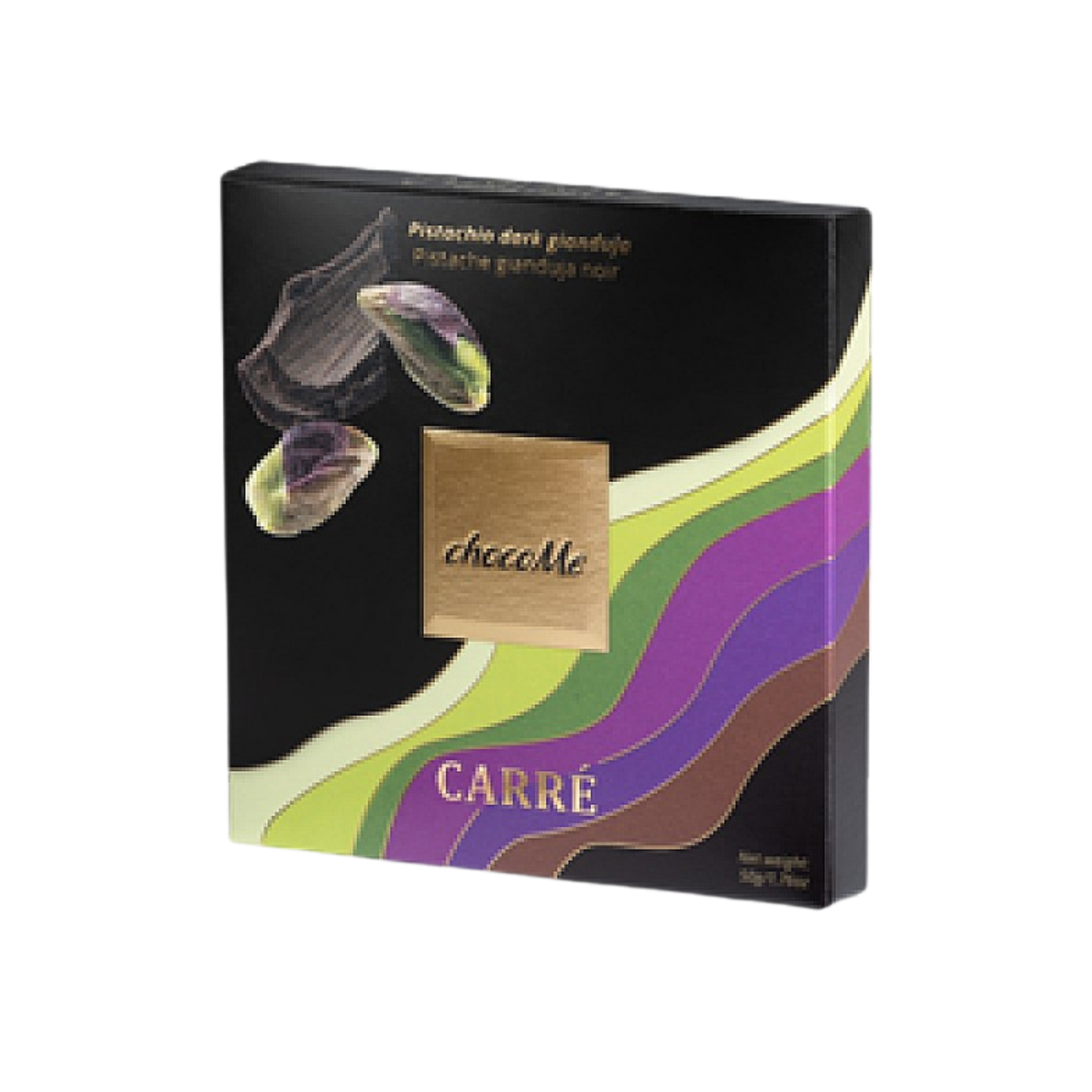 ChocoMe - Carré Pistachio gianduja with dark chocolate