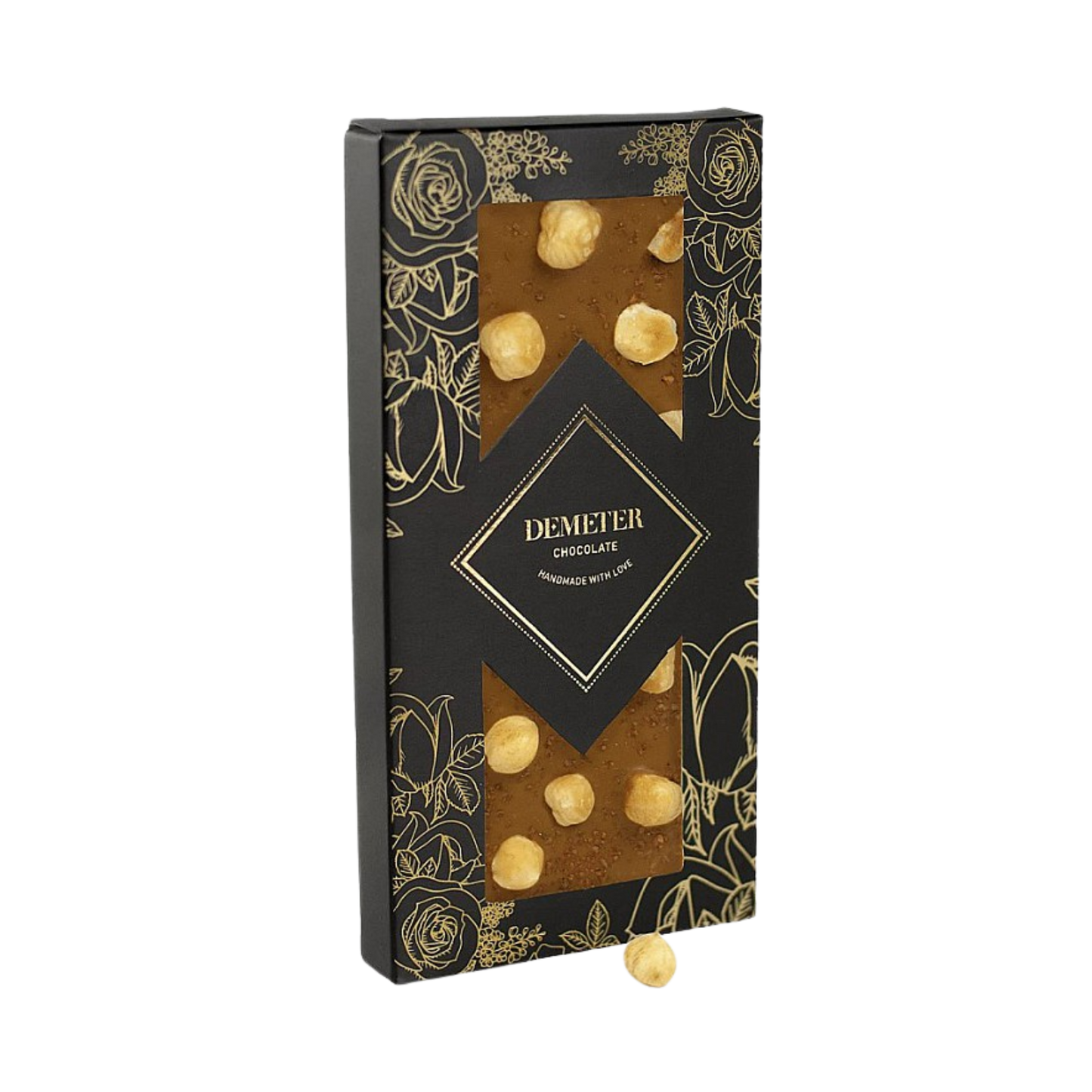 Demeter Chocolate - Karamellás Tejcsokoládé hawaii vörös sóval és piemonti mogyoróval