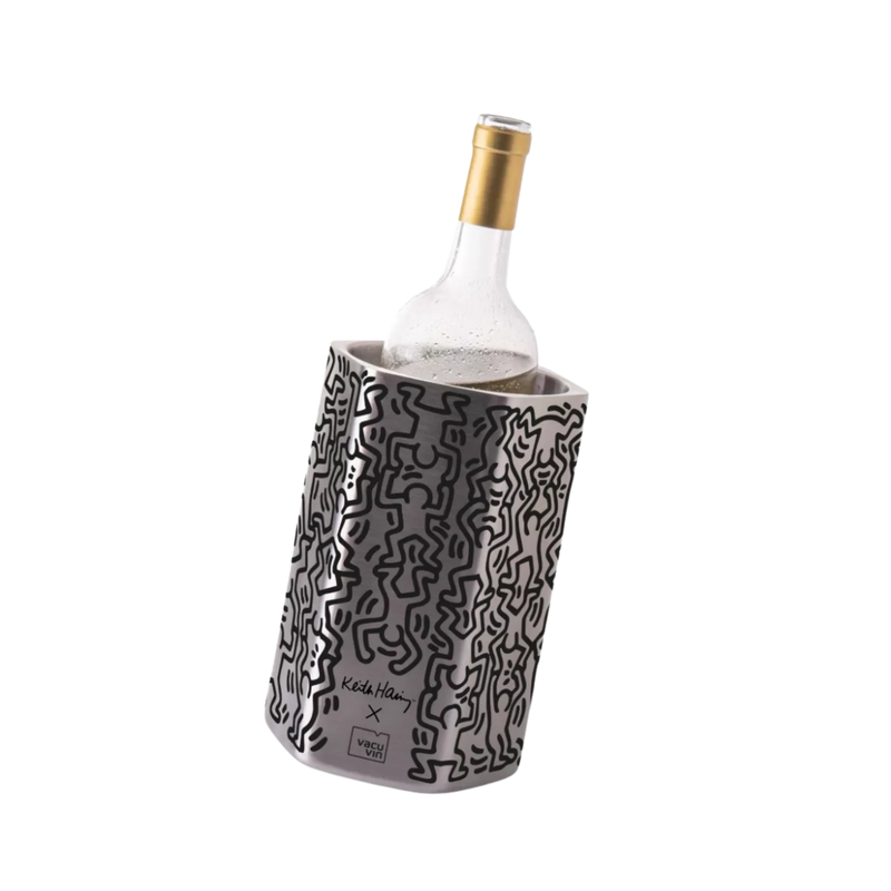 Vacu Vin - Borhűtő HIVE Keith Haring mintával Kaptár rozsdamentes acél inox