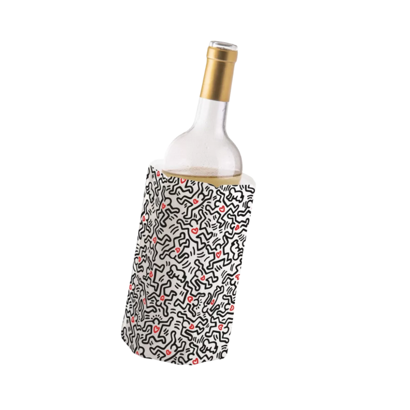 Vacu Vin - Borhűtő mandzsetta Keith Haring mintával