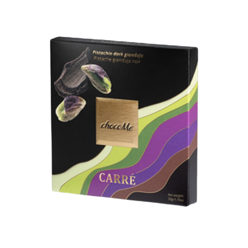 ChocoMe - Carré Pisztácia gianduja étcsokoládéval