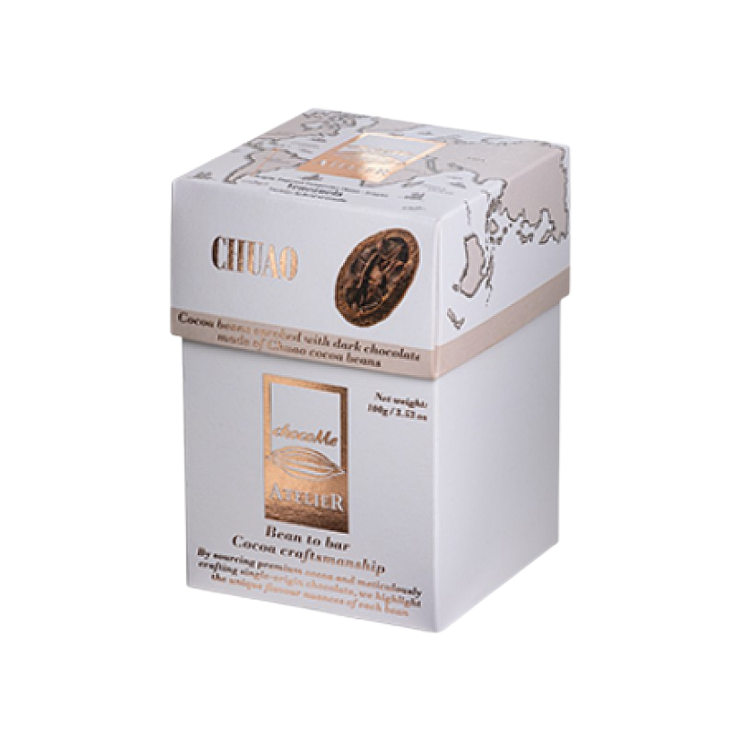 ChocoMe - Atelier Chuao kakaóbabból készült étcsokoládéval bevont Chuao kakaóbab