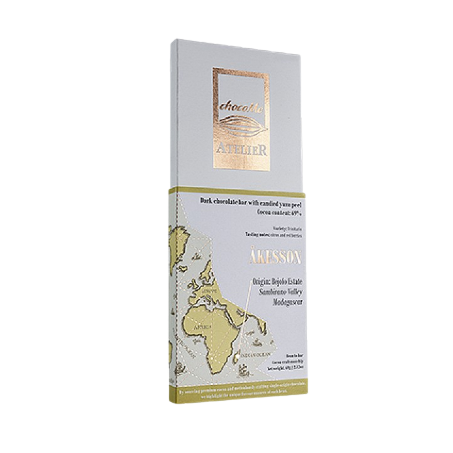 ChocoMe  - Étcsokoládé Åkesson kakaóbabból, kandírozott yuzu héjjal