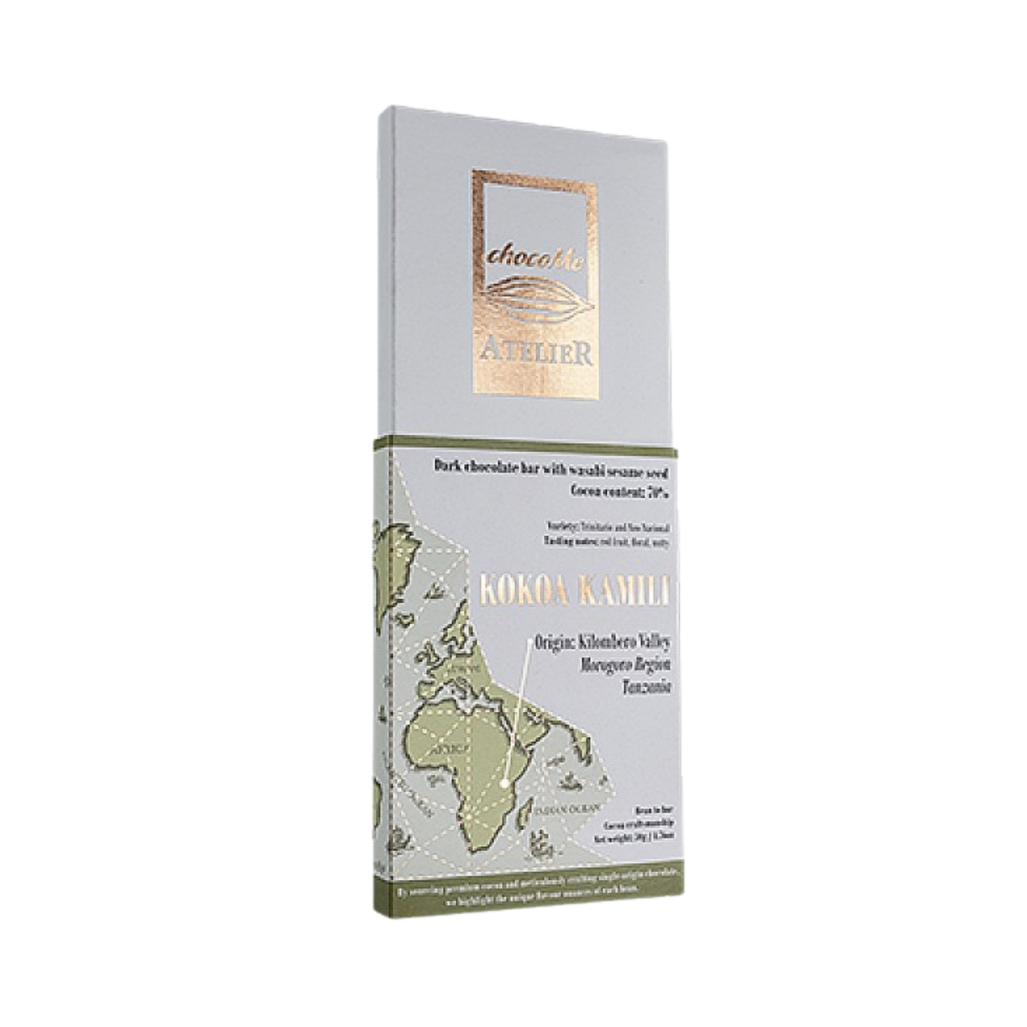 ChocoMe - Dark chocolate from Kokoa Kamili cocoa beans, with wasabi sesame seeds