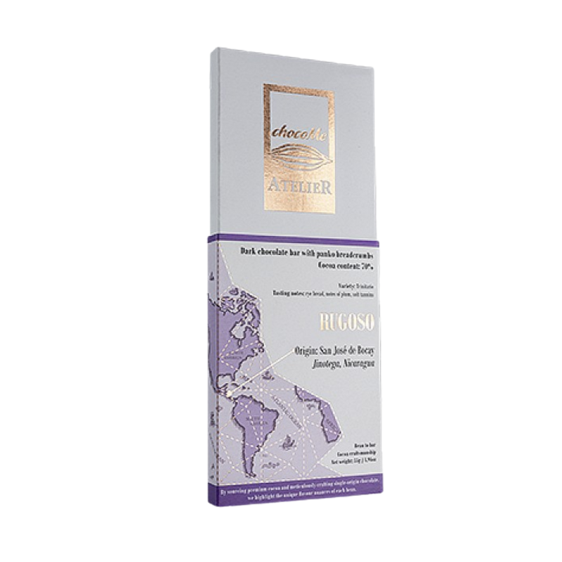 ChocoMe  - Étcsokoládé Rugoso kakaóbabból, panko morzsával