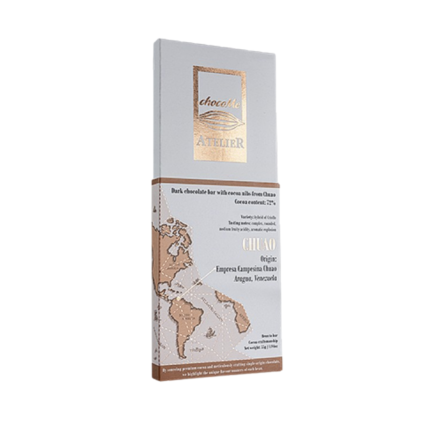 ChocoMe - Dark chocolate with cocoa nibs from Chuao cocoa beans