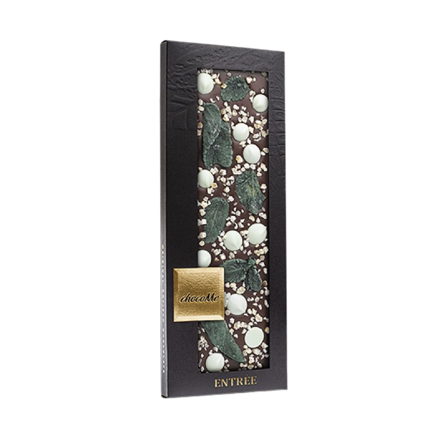 ChocoMe - Valrhona 66% étcsokoládé, Kandírozott fodormentalevél, Lime csokoládé pasztilla, Citromhéj
