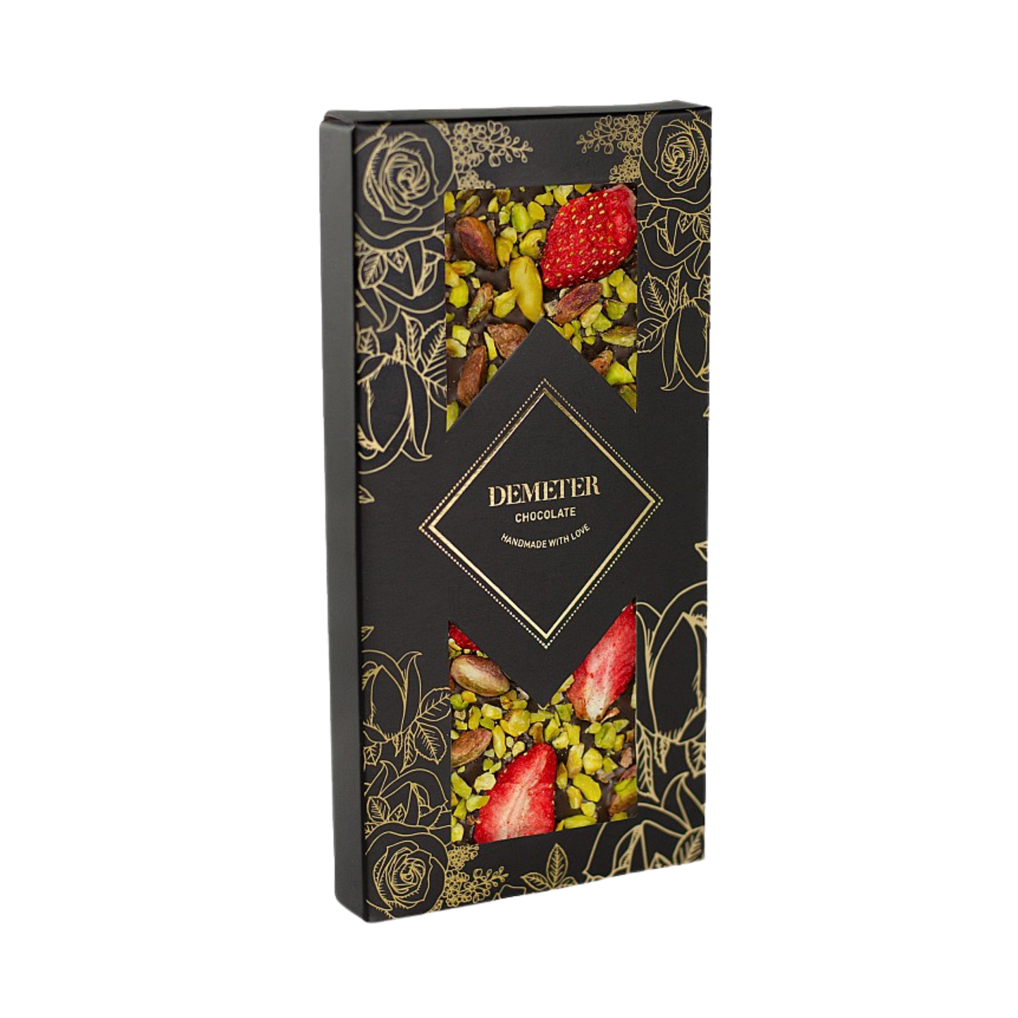 Demeter Chocolate -  Étcsokoládé eperrel és pisztáciával