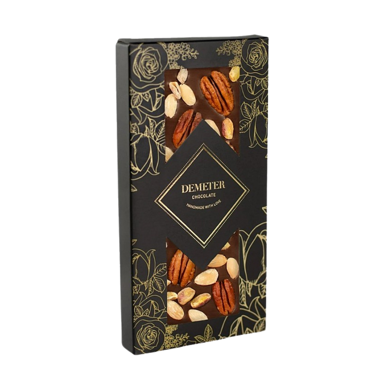 Demeter Chocolate - Dark chocolate with pecans, almonds and pistachios