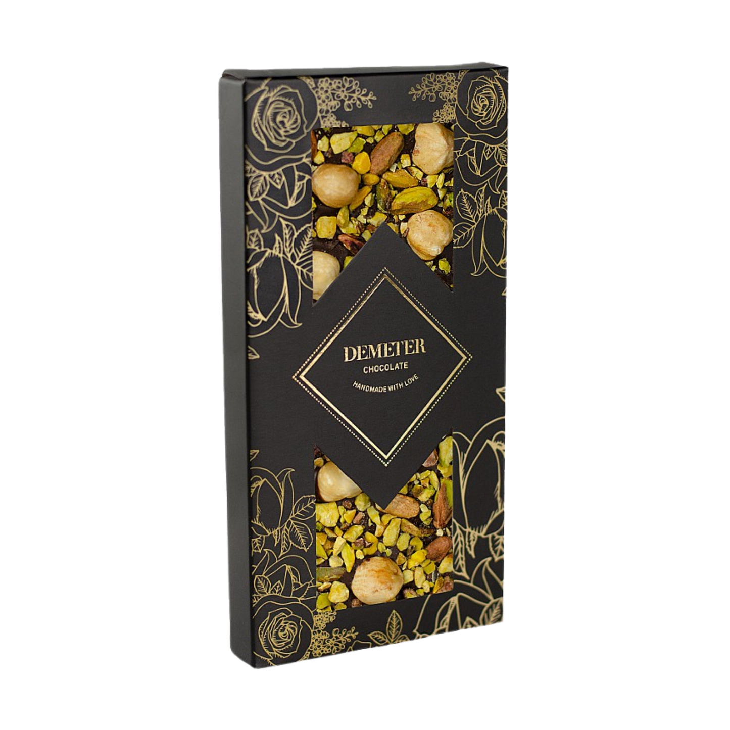 Demeter Chocolate -  Étcsokoládé pisztáciával és piemonti mogyoróval