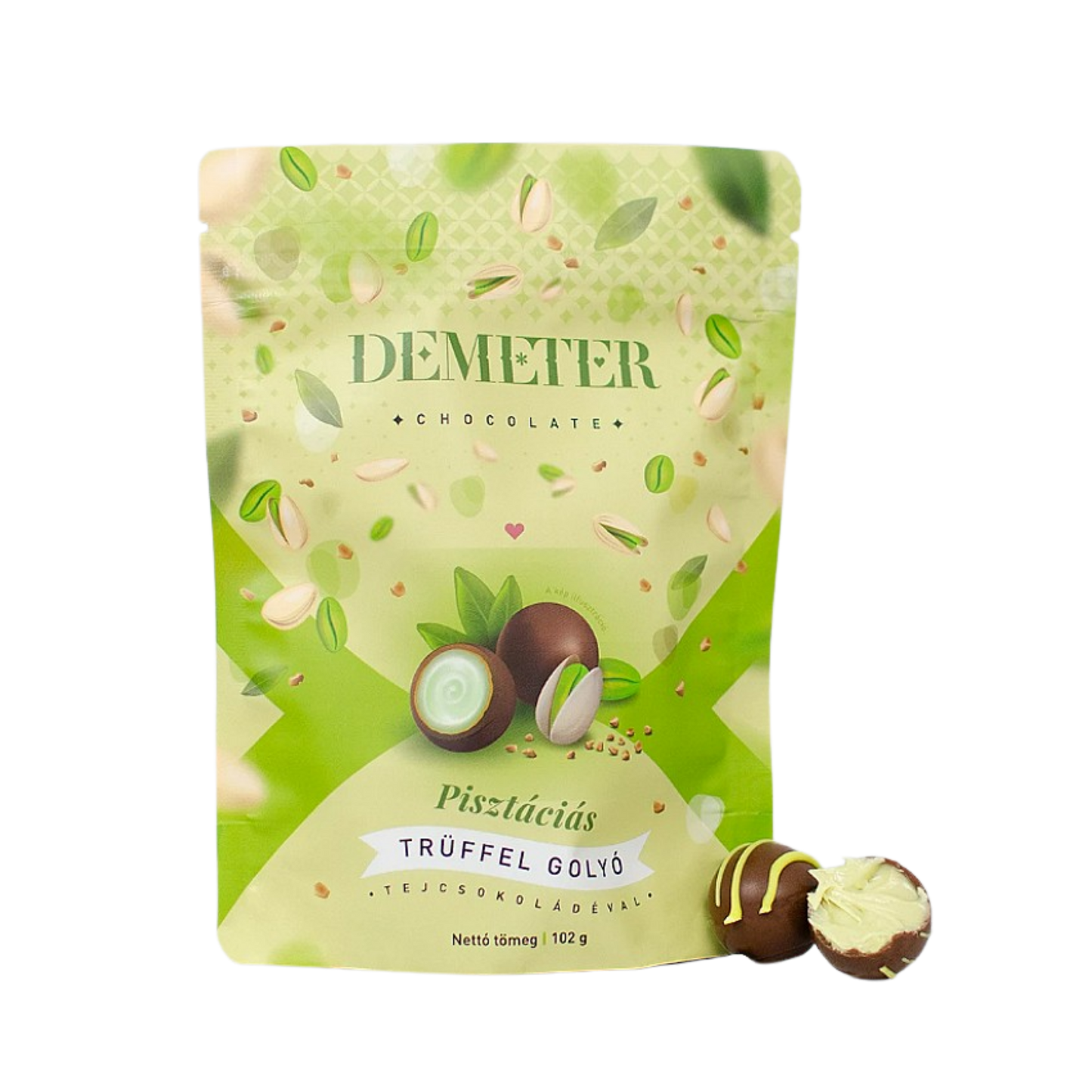 Demeter Chocolate - Pistachio truffle with milk chocolate