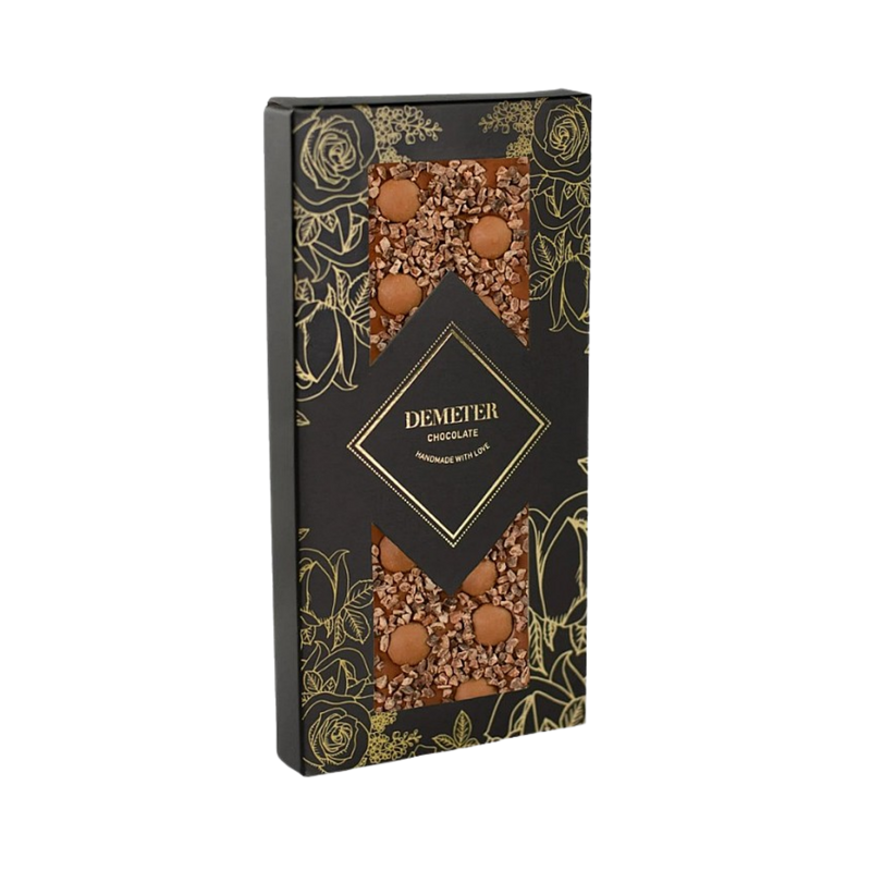 Demeter Chocolate - Milk chocolate with caramel chocolate pastilles and cocoa nibs