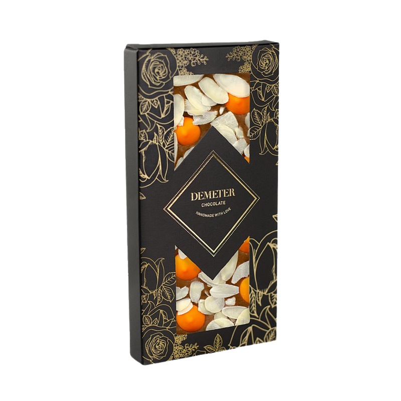 Demeter Chocolate - Milk chocolate with almond and orange chocolate
