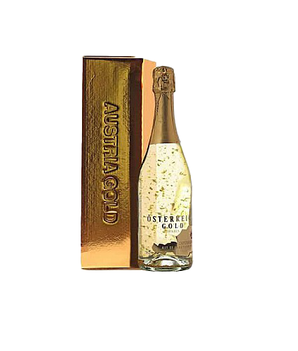 Österreich Gold (1,5 L) /aranypelyhes/ Pezsgő - díszdobozzal (száraz)