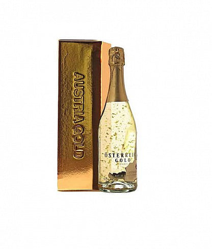 Österreich Gold (1,5 L) /aranypelyhes/ Pezsgő - díszdobozzal (száraz) Borvilág különlegesség