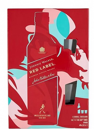 Johnnie Walker Red Label Whisky (DD+ Pohár) (0,7L 40%)
