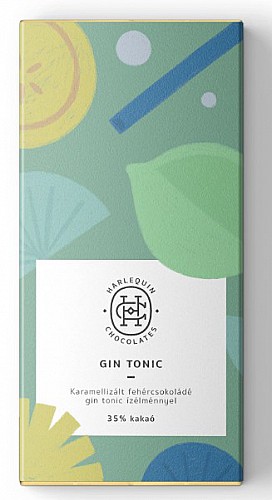 Harlequin "Gin Tonic" karamellizált fehércsokoládé gin tonic fűszerezéssel, kandírozott narancshéj darabkákkal ízesítve