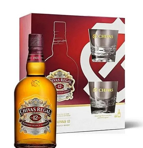 Chivas Regal 12 Years Whisky (DD+2 Pohár) (0,7L 40%)