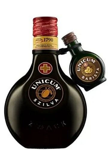 Unicum Keserű Szilva 0,5L + Unicum Keserű Barista 0,04L (34,5%)