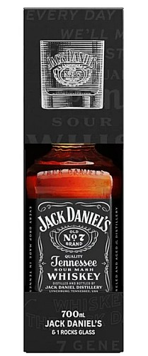 Jack Daniel's whisky DD. + pohár (40%, 0,7 L)