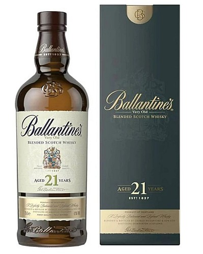 Ballantine's Whisky 21 years Blended Scotch Very Old DD. (40%, 0,7 L)