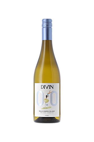 DIVIN Sauvignon Blanc alkoholmentesített borból (96,2%) készült alkoholmentes ital (0,75 L)
