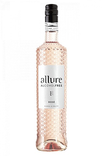 Allure alkoholmentesített rozé borból (95,7%) készült alkoholmentes ital (0,75 L)