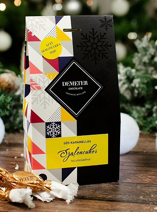 DemeterChocolate Sós karamellás szaloncukor díszdobozban