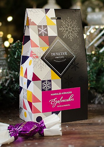 DemeterChocolate Mandulás kókuszos fehércsokoládés szaloncukor díszdobozban